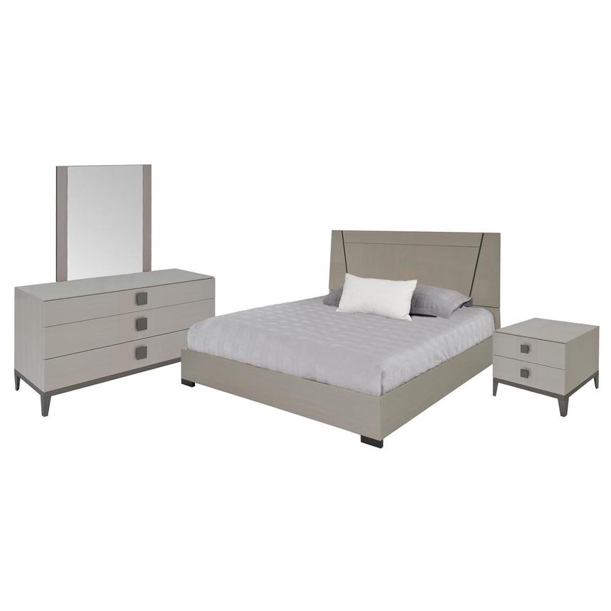 Mont Blanc Gray 4-Piece King Bedroom Set  main image, 1 of 9 images.