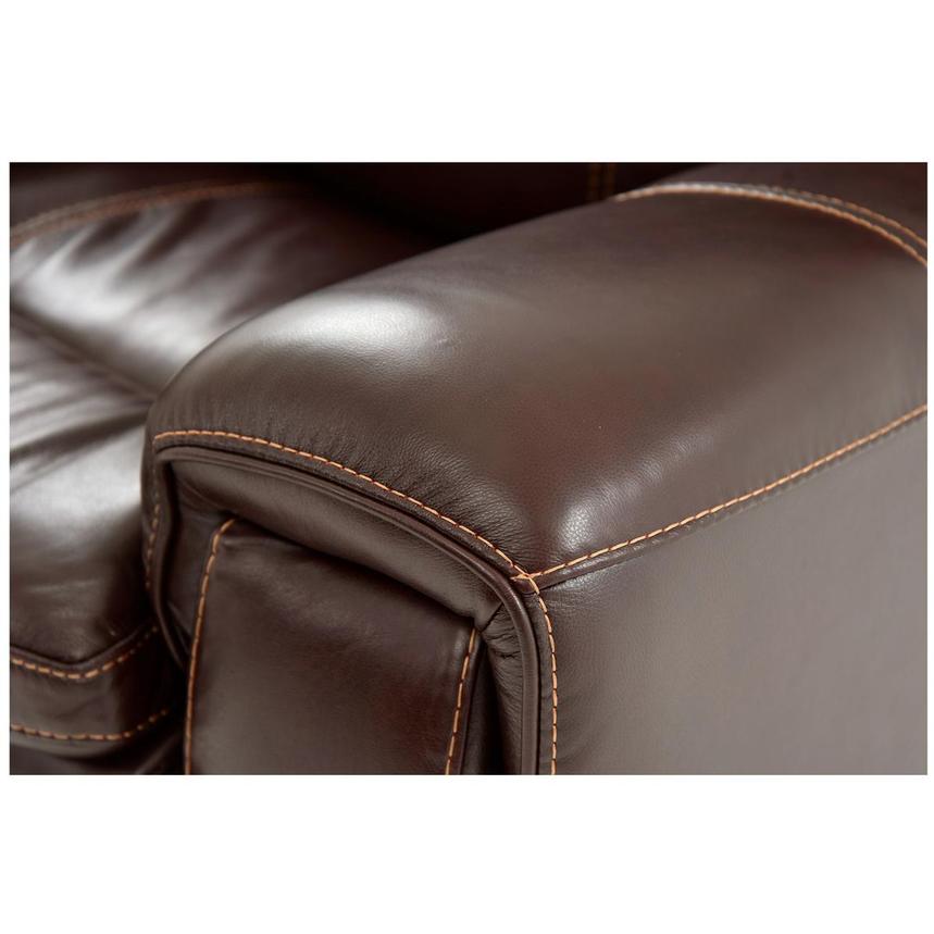 Napa Burgundy Leather Power Reclining Sectional with 7PCS/3PWR  alternate image, 5 of 9 images.