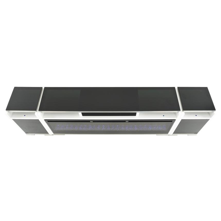 Teire White Electric Fireplace w/Cabinets  alternate image, 4 of 15 images.