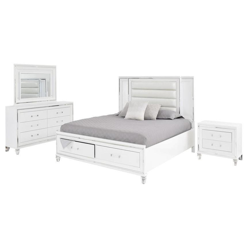 Stephanie White 4-Piece King Bedroom Set  main image, 1 of 6 images.