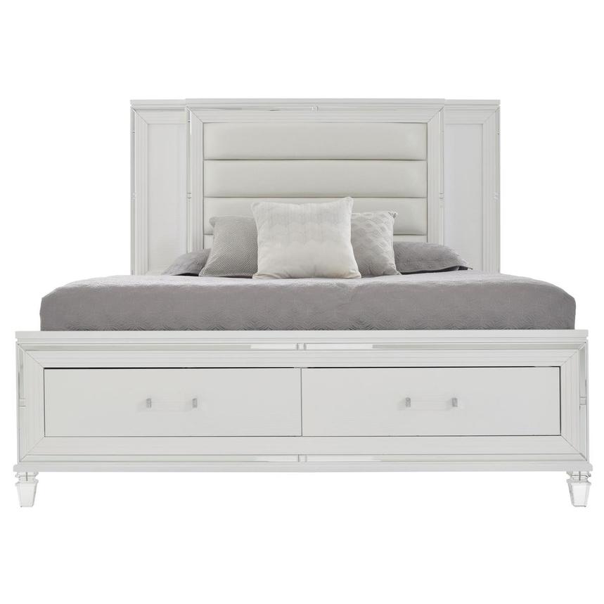 Stephanie White King Storage Bed alternate image, 4 of 9 images.