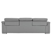 Charlie Light Gray Leather Power Reclining Sofa  alternate image, 5 of 12 images.
