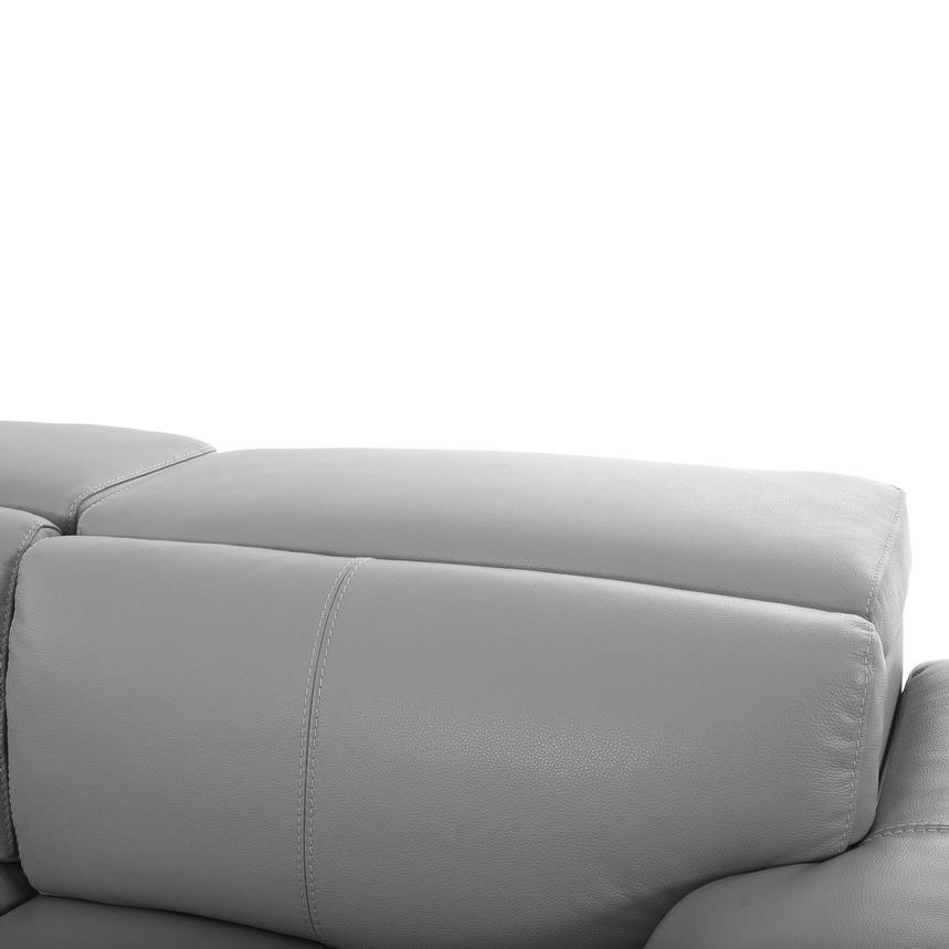 Charlie Light Gray Leather Power Reclining Sofa  alternate image, 7 of 12 images.