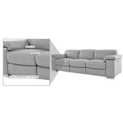 Charlie Light Gray Leather Power Reclining Sofa  alternate image, 12 of 12 images.