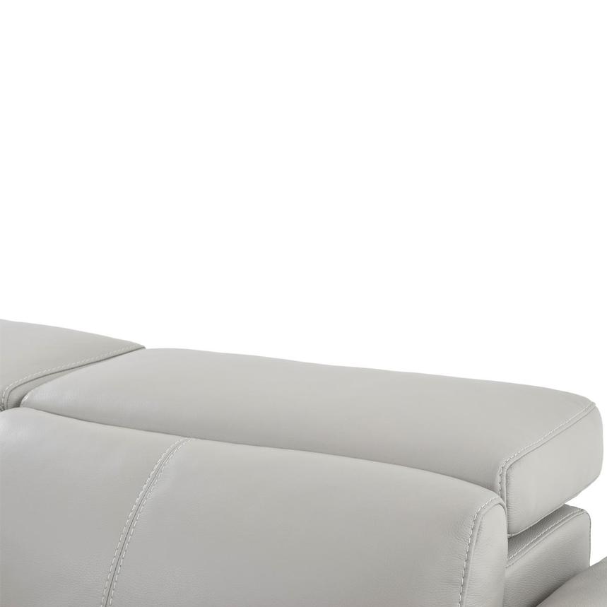 Charlie Light Gray Leather Power Reclining Sofa  alternate image, 5 of 9 images.