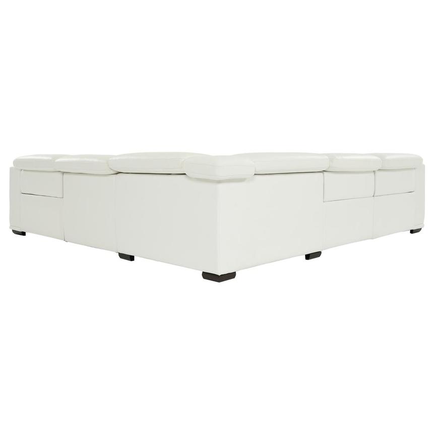 Davis 2.0 White Leather Power Reclining Sectional with 5PCS/3PWR  alternate image, 4 of 10 images.