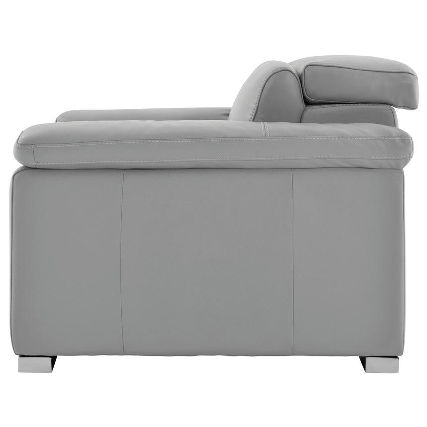 Charlie Light Gray Leather Power Recliner alternate image, 4 of 12 images.