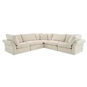 Francine Cream Corner Sofa with 5PCS/2 Armless Chairs  main image, 1 of 8 images.