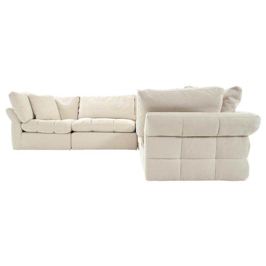 Francine Cream Corner Sofa with 5PCS/2 Armless Chairs  alternate image, 3 of 8 images.