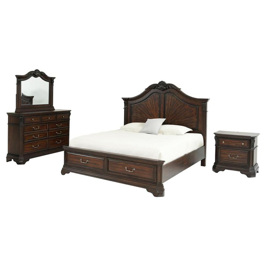 Charles 4-Piece King Bedroom Set  main image, 1 of 6 images.