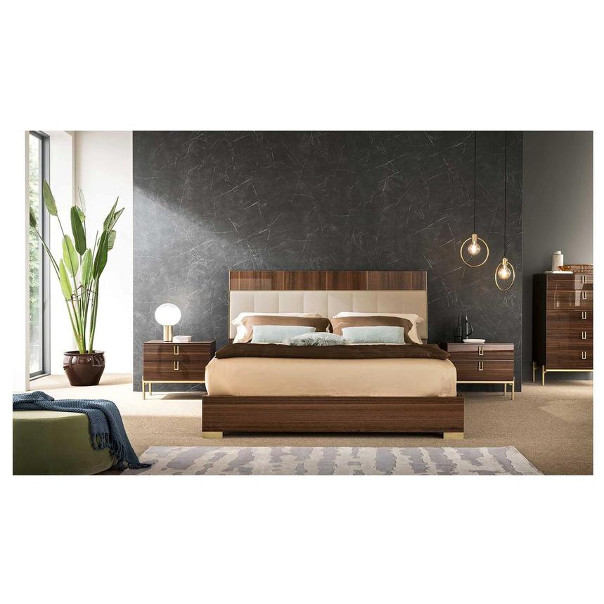 Mid Century King Platform Bed Made In Italy El Dorado Furniture,Light Grey Grey Marble Kitchen Countertops