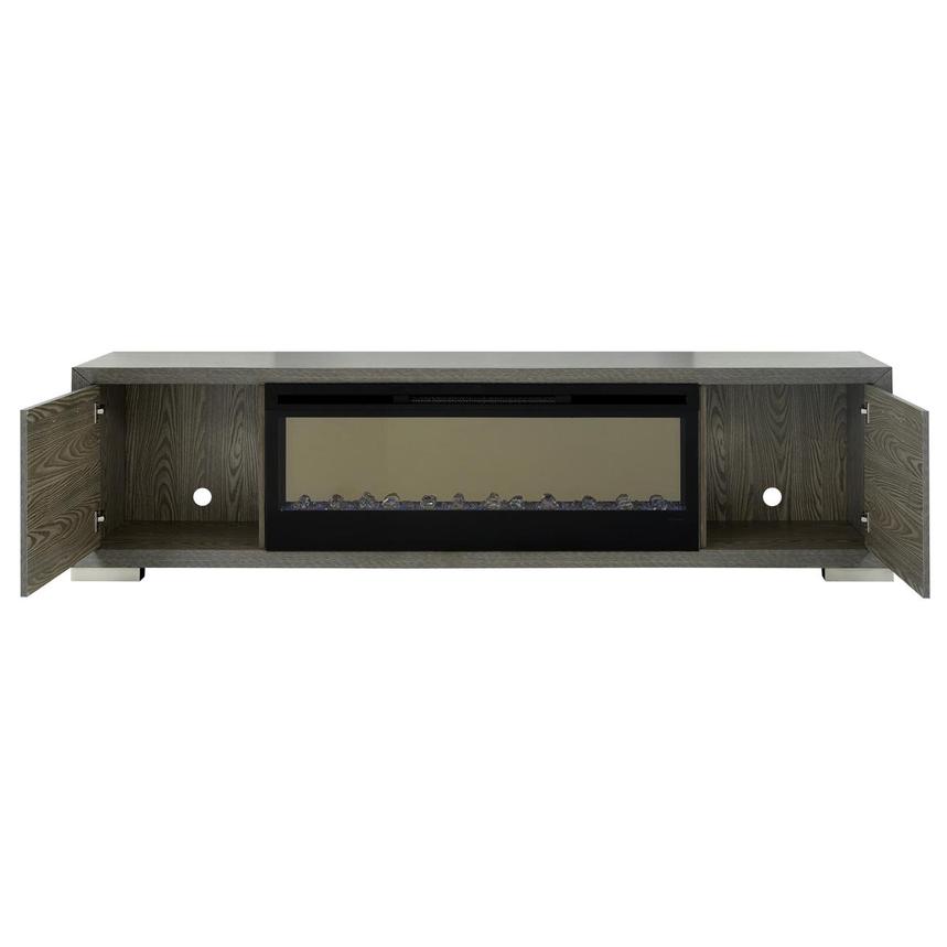 Rialto Gray Electric Fireplace w/Remote Control  alternate image, 2 of 14 images.
