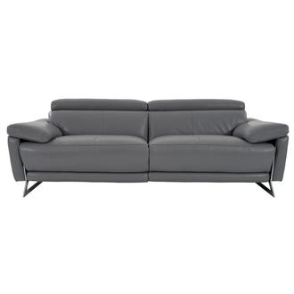 Gabrielle Gray Leather Power Reclining Sofa