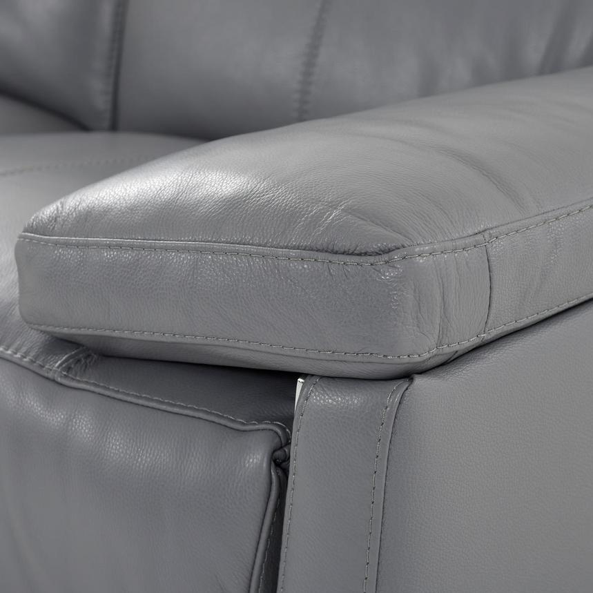 Gabrielle Gray Leather Power Reclining Sofa  alternate image, 9 of 12 images.