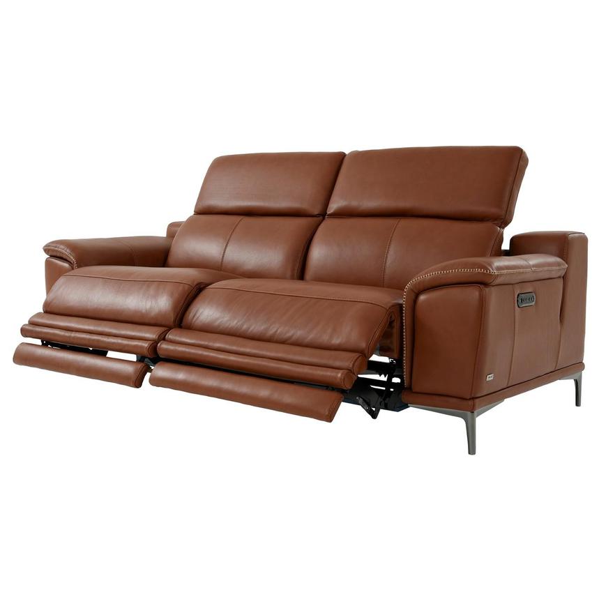 Katherine Tan Leather Power Reclining Sofa El Dorado Furniture