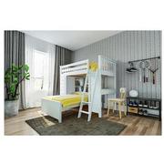 Haus White Twin Over Twin Bunk Bed w/Desk & Chest  alternate image, 2 of 13 images.