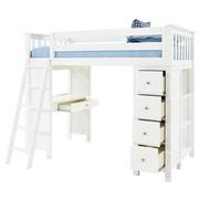 Haus White Twin Loft Bed w/Desk & Chest  alternate image, 5 of 15 images.