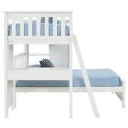 Haus White Twin Over Twin Bunk Bed w/Desk & Chest  alternate image, 7 of 13 images.