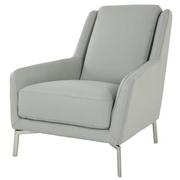 Puella Gray Leather Accent Chair  alternate image, 2 of 8 images.