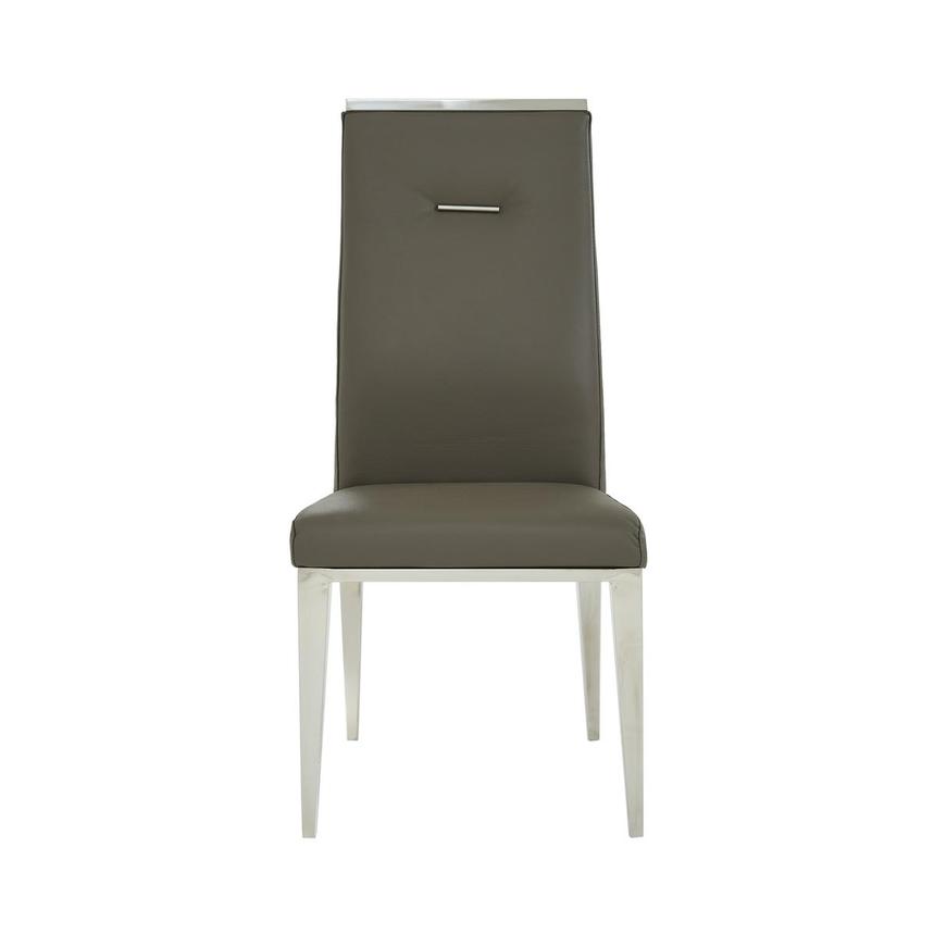 Hyde Gray Leather Side Chair  main image, 1 of 7 images.