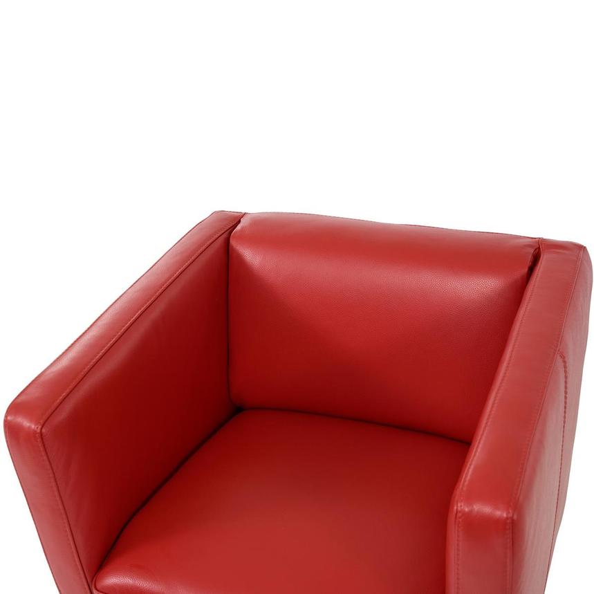 Cute Red Leather Swivel Chair  alternate image, 5 of 8 images.