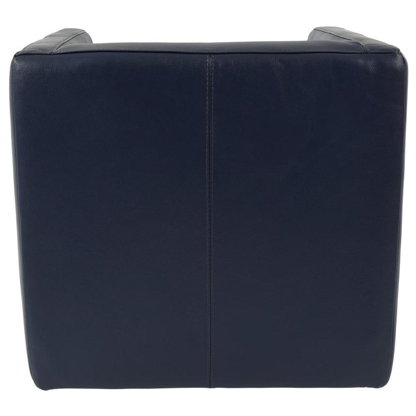 Cute Blue Leather Accent Chair alternate image, 3 of 7 images.