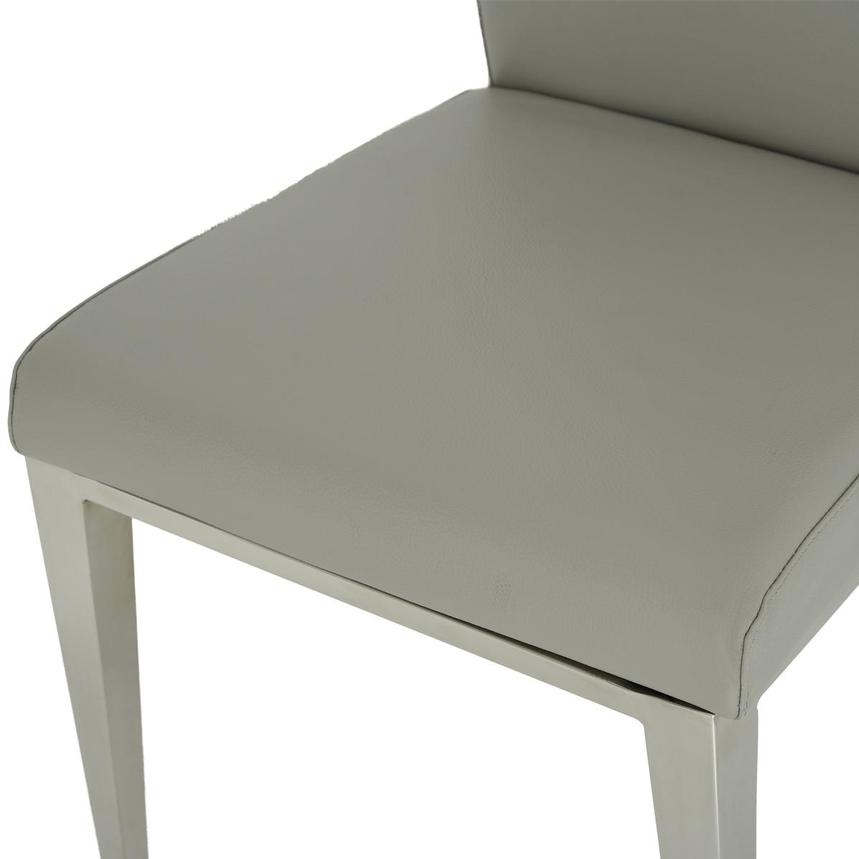 Hyde Light Gray Leather Side Chair  alternate image, 6 of 7 images.