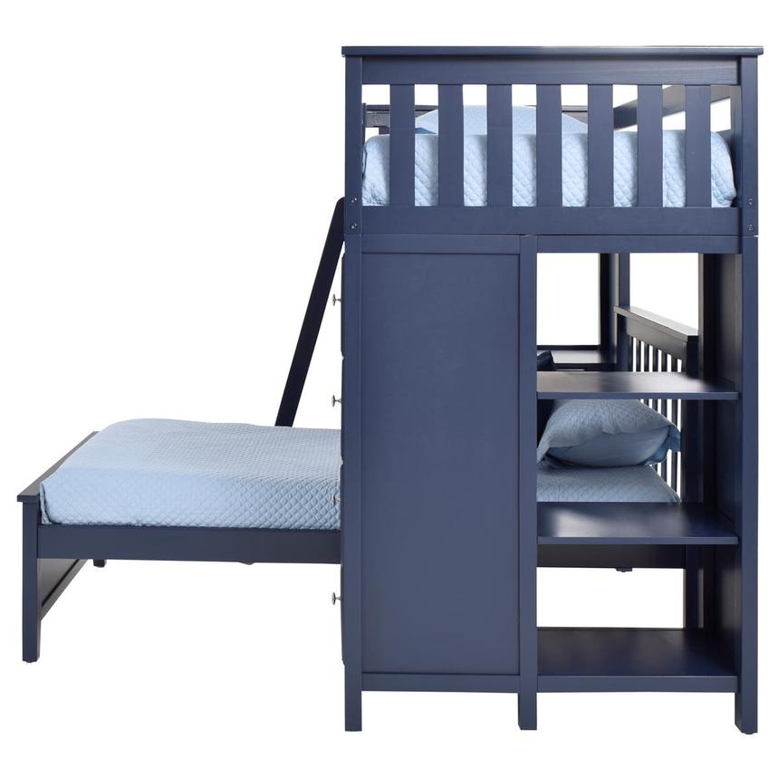 Haus Blue Twin Over Twin Bunk Bed w/Desk & Chest  alternate image, 5 of 12 images.