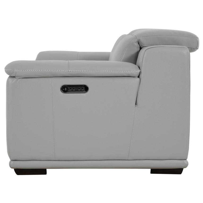 Davis 2.0 Silver Leather Power Reclining Loveseat  alternate image, 4 of 10 images.