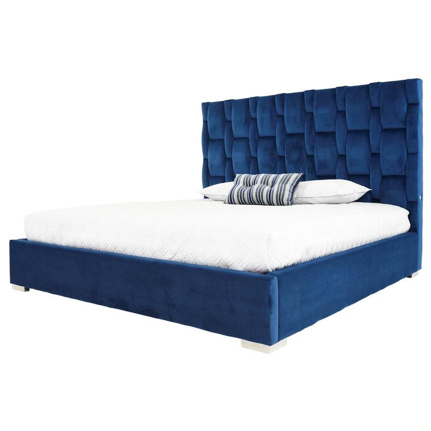 Livia Blue King Platform Bed  main image, 1 of 7 images.