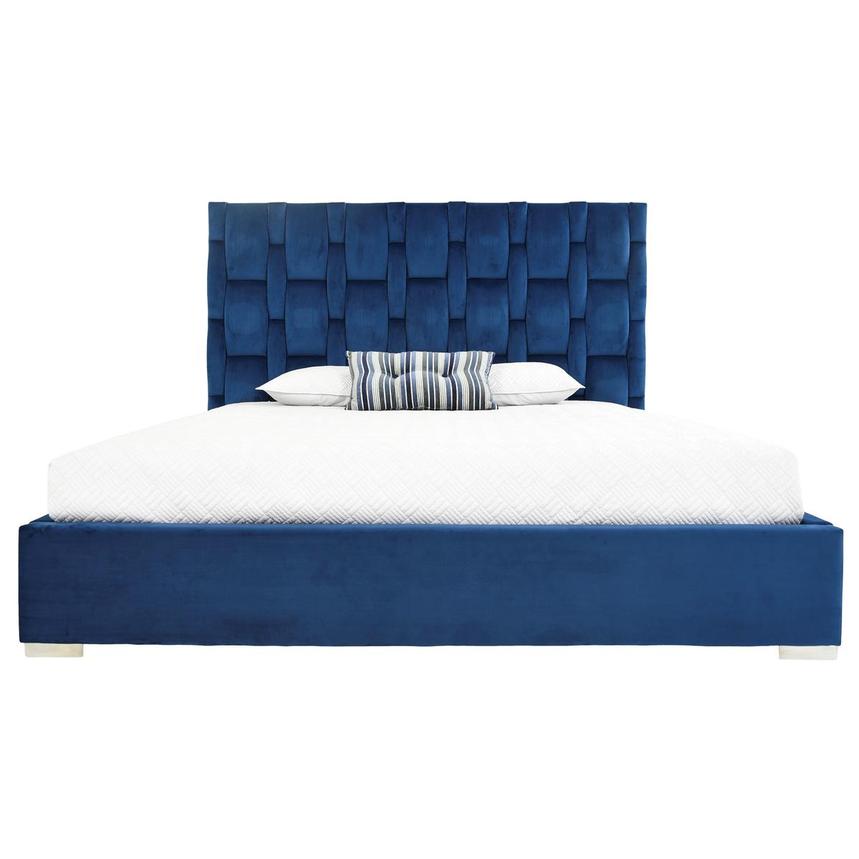 Livia Blue Queen Platform Bed