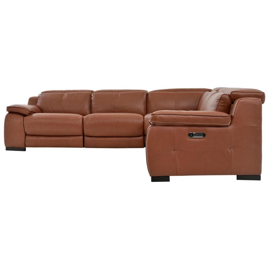 Gian Marco Tan Leather Power Reclining Sectional with 5PCS/2PWR  alternate image, 3 of 7 images.