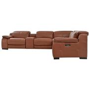 Gian Marco Tan Leather Power Reclining Sectional with 6PCS/2PWR  alternate image, 3 of 8 images.