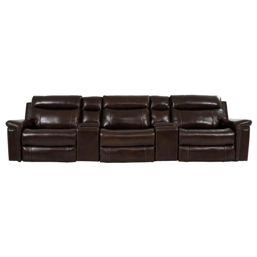 Billy Joe Home Theater Leather Seating with 5PCS/3PWR  main image, 1 of 11 images.
