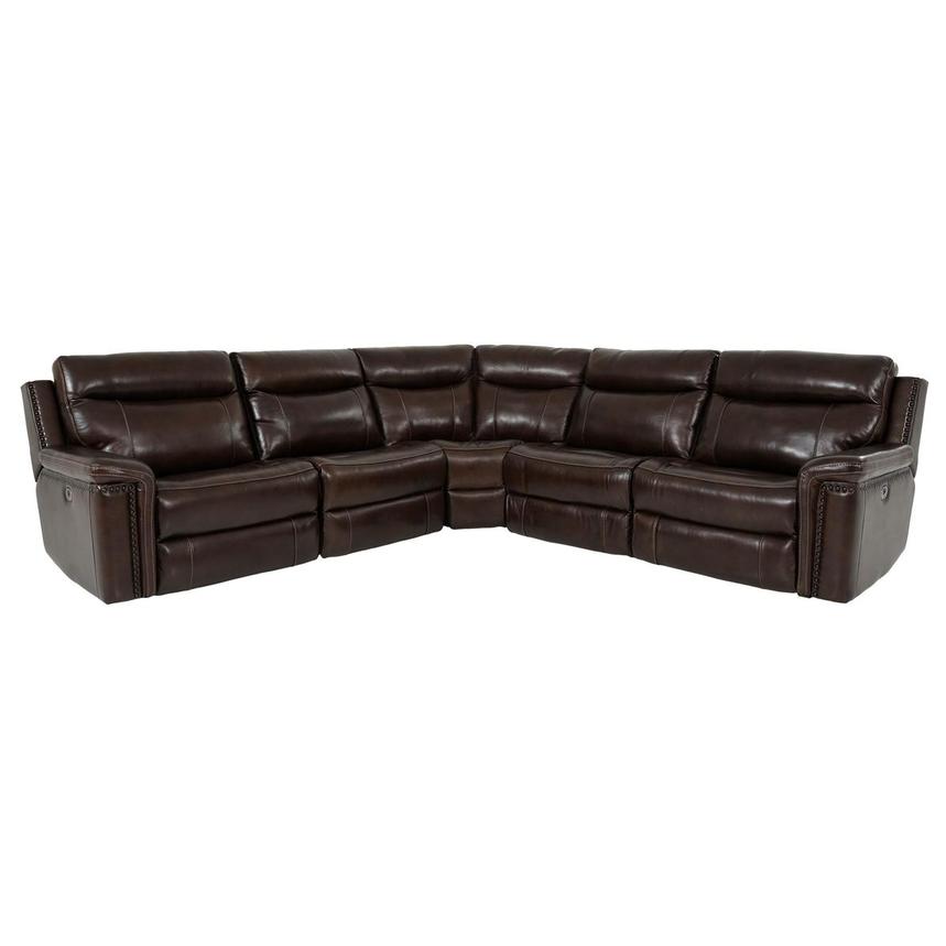 Billy Joe Leather Power Reclining Sectional with 5PCS/2PWR  main image, 1 of 9 images.