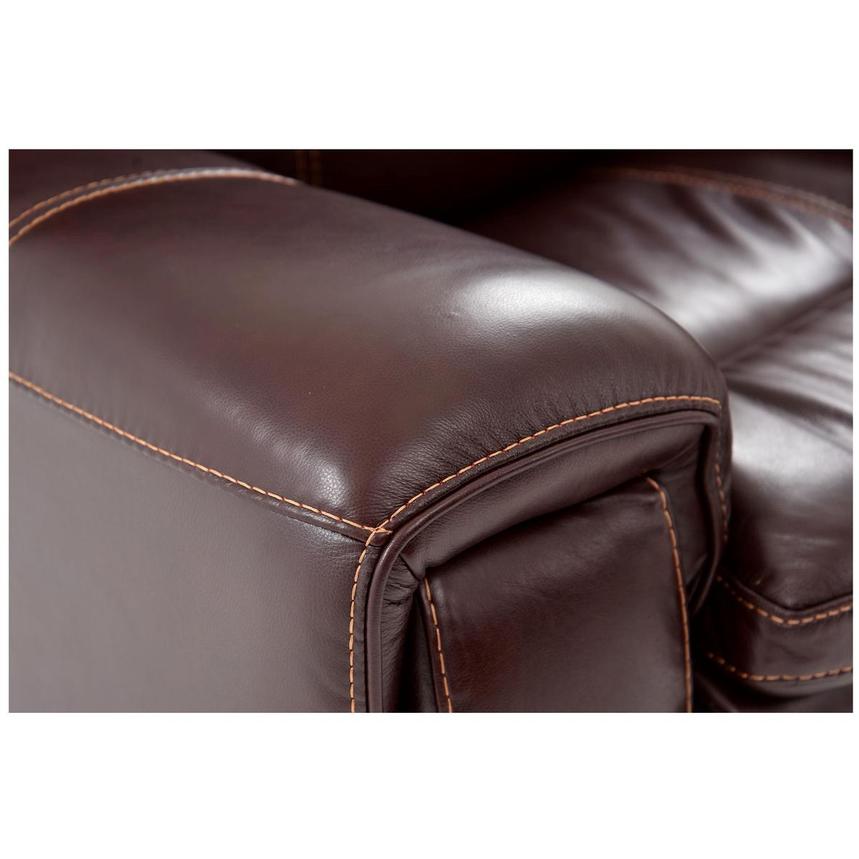 Napa Burgundy 6PC/1PWR Leather Power Reclining Sectional w/Right Chaise  alternate image, 5 of 9 images.