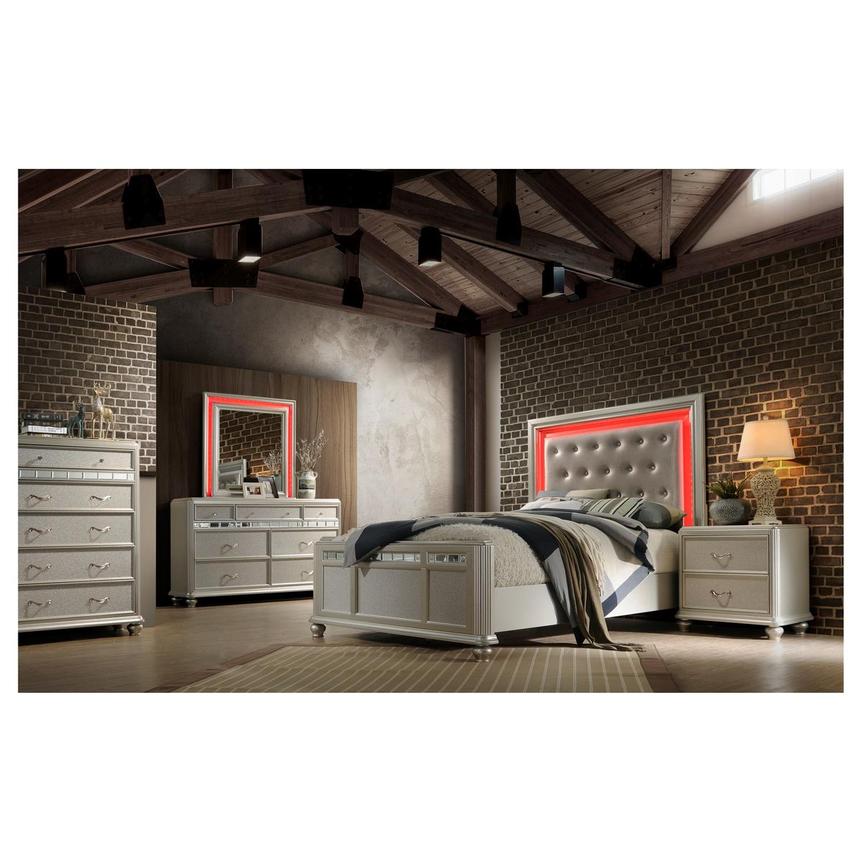 Kaleidoscope Silver 4-Piece King Bedroom Set  alternate image, 6 of 10 images.