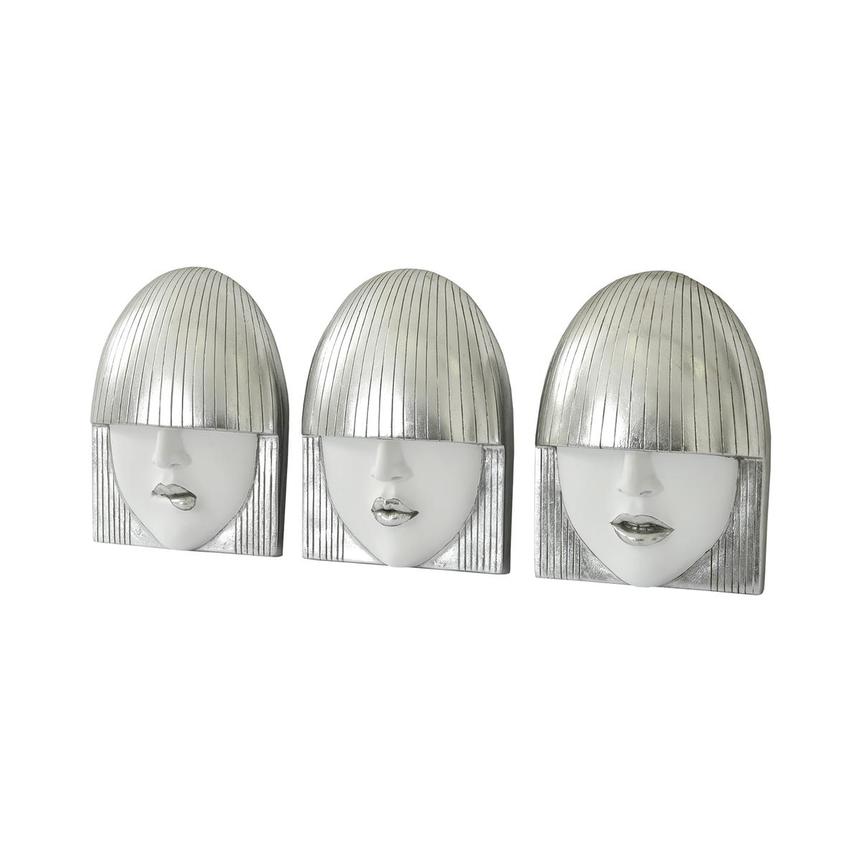 Las Madame Silver Set of 3 Wall Decor  alternate image, 4 of 6 images.