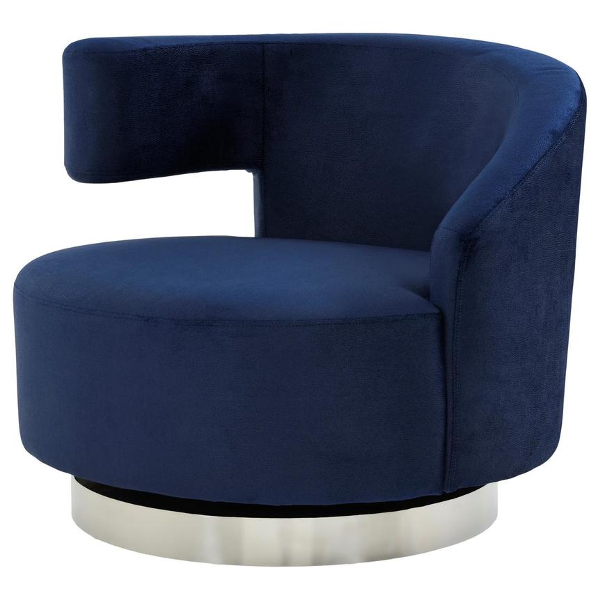 Okru II Dark Blue Accent Chair  alternate image, 3 of 9 images.