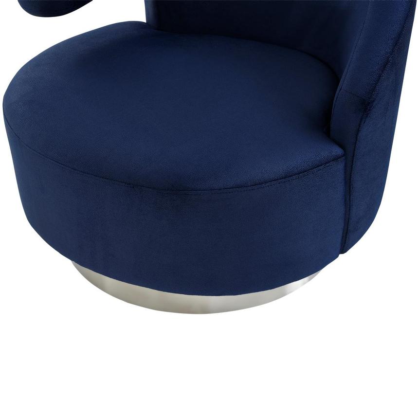 Okru II Dark Blue Accent Chair w/2 Pillows  alternate image, 8 of 12 images.