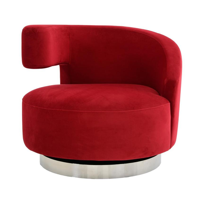 Okru II Red Accent Chair w/2 Pillows  alternate image, 3 of 12 images.