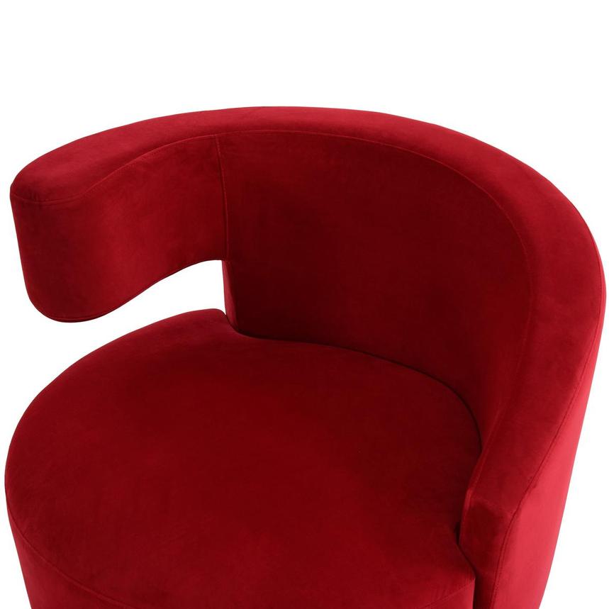 Okru II Red Swivel Chair w/2 Pillows  alternate image, 7 of 12 images.