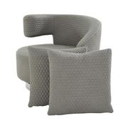 Okru II Light Gray Swivel Chair w/2 Pillows  main image, 1 of 11 images.