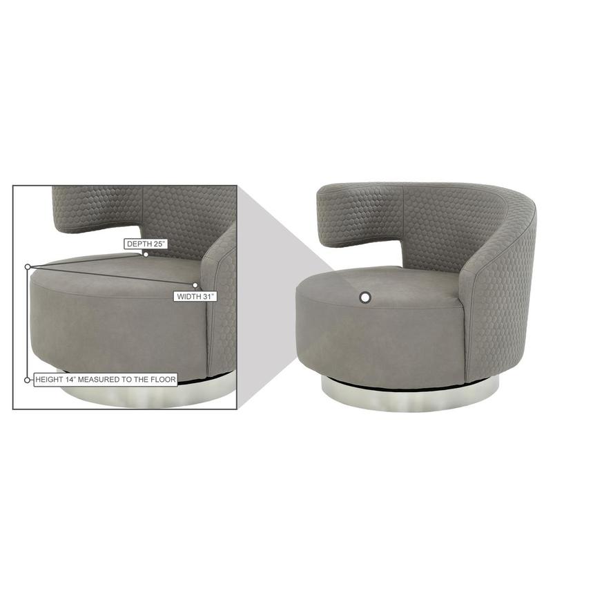 Okru II Light Gray Accent Chair alternate image, 8 of 8 images.