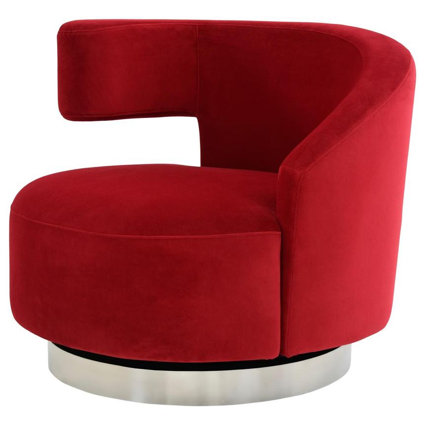 Okru II Red Accent Chair w/2 Pillows alternate image, 3 of 11 images.