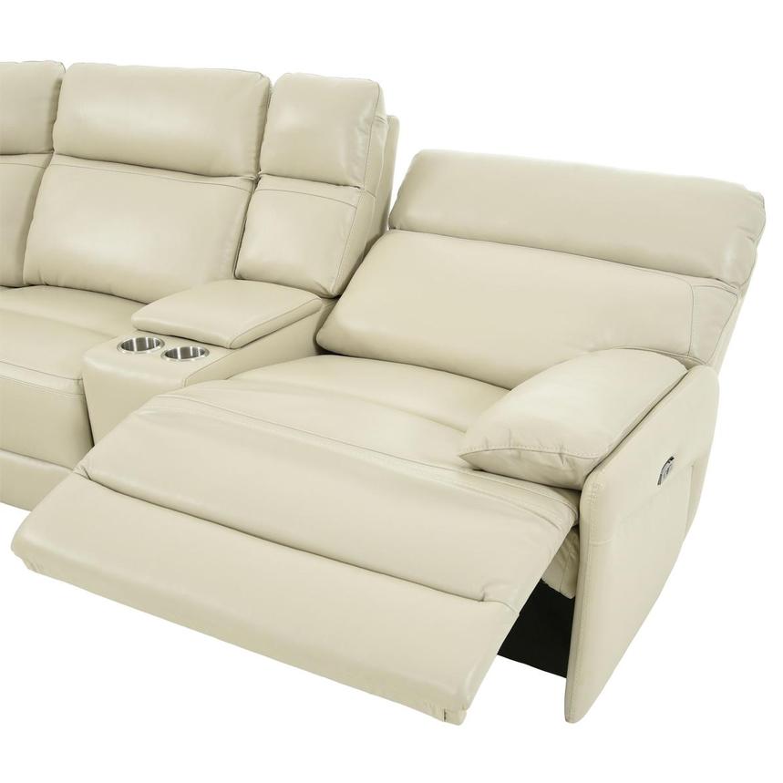 Benz Cream Home Theater Leather Seating with 5PCS/3PWR alternate image, 6 of 12 images.