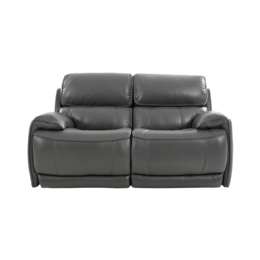 Cody Gray Leather Power Reclining Loveseat  main image, 1 of 9 images.