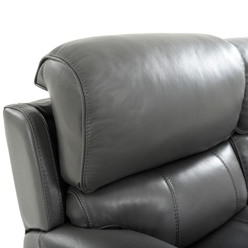 Cody Gray Leather Power Reclining Loveseat  alternate image, 6 of 9 images.