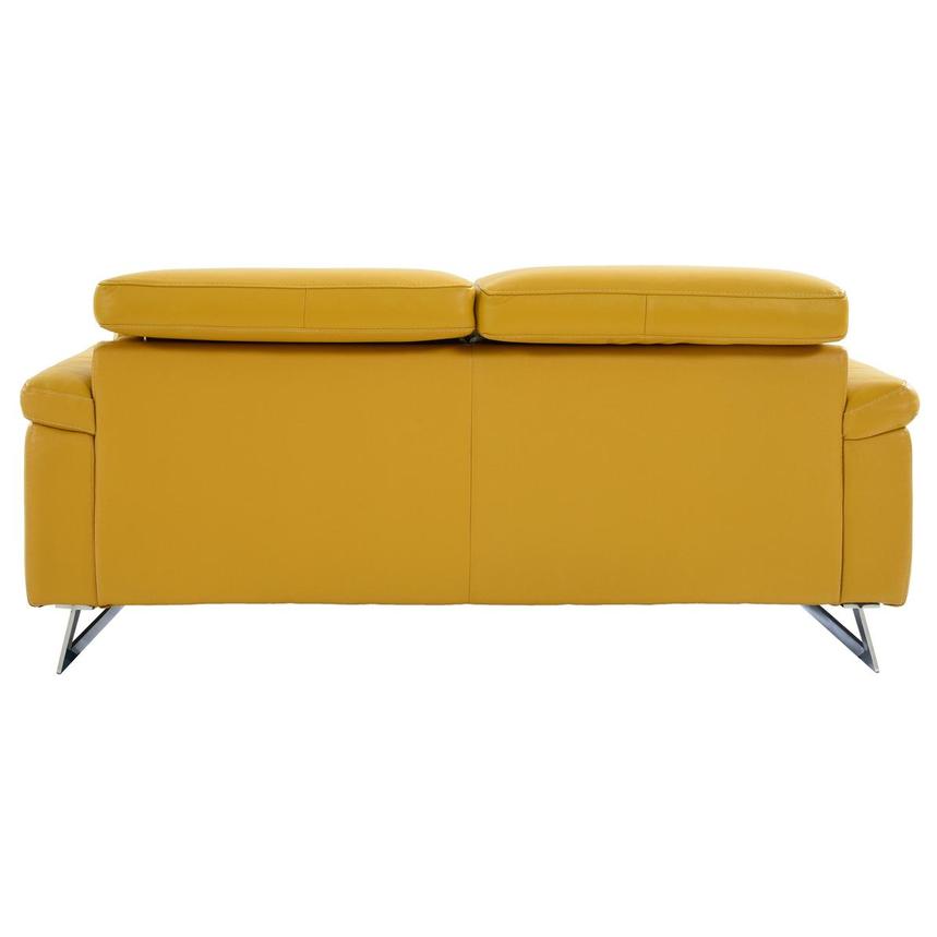 Gabrielle Yellow Leather Power Reclining Loveseat  alternate image, 5 of 11 images.