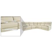 Benz Cream Leather Power Reclining Sectional with 5PCS/2PWR  alternate image, 9 of 9 images.